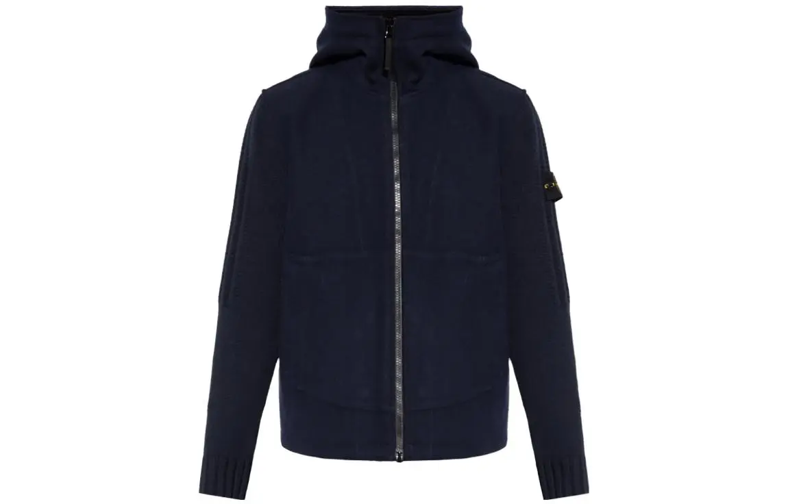 STONE ISLAND Jackets Men's Blue Hooded (Non-detachable) Moderate Straight Fit