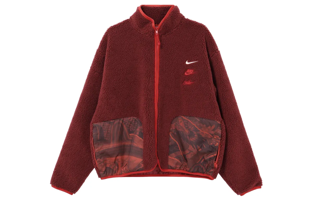 Nike FW23 Velvet feel Coat Men's Team Red Color