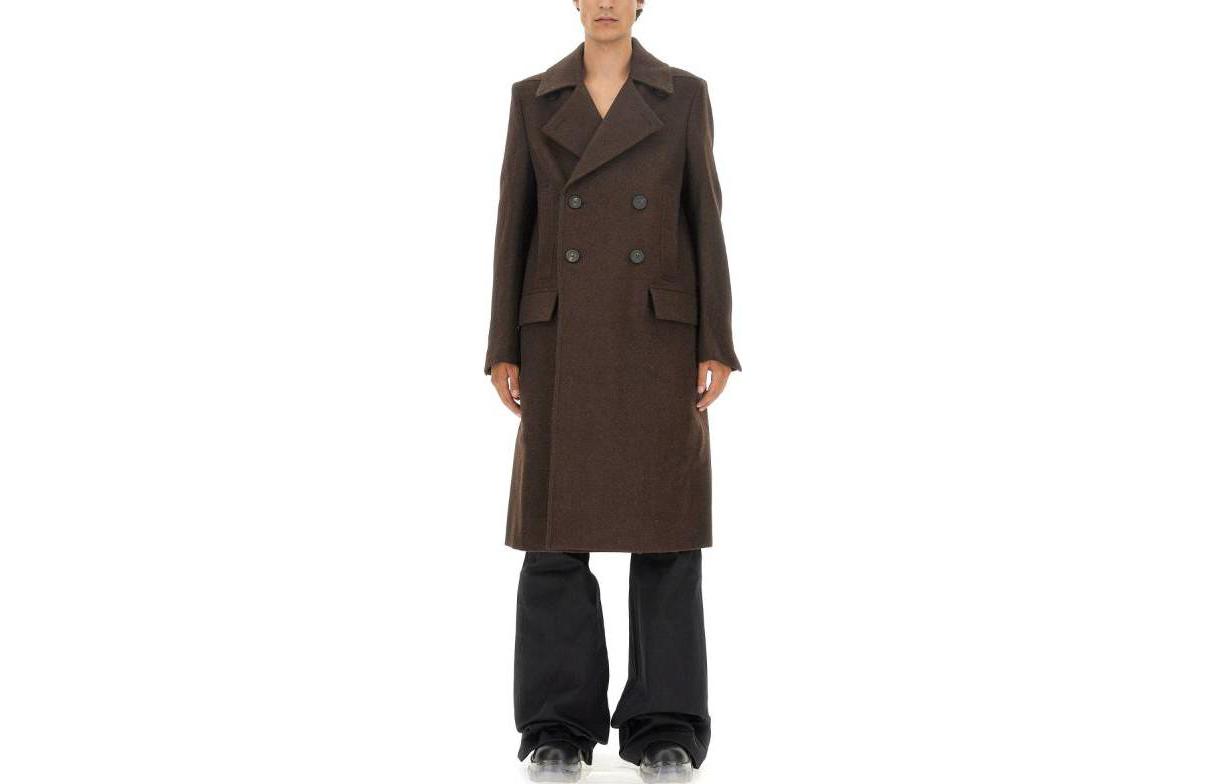RICK OWENS Double Breasted Mid Length Coat