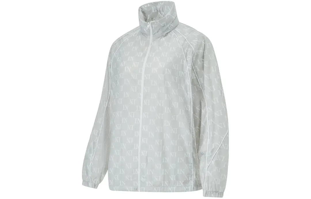 Li Ning Smoothie Sun Protection Clothing Men's Gray All Over Print