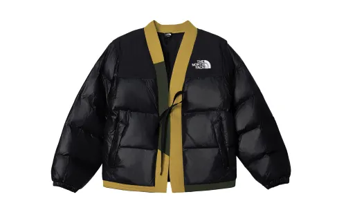 THE NORTH FACE Nuptse Puffer Jacket Men's Black Green Gray Orange