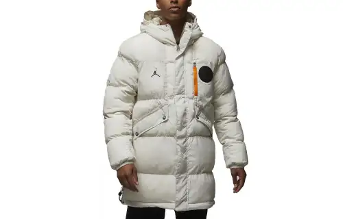 Jordan JORDANParis Saint Germain Jackets Men's White Hooded Thickened Other