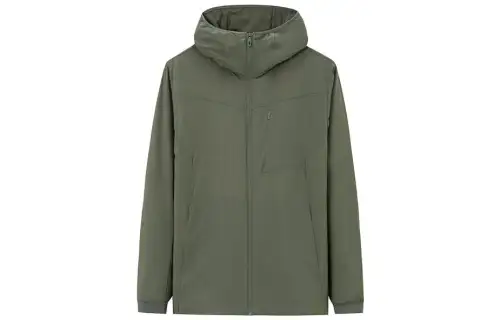 ANTA Jackets Men's Murky Olive Green Hooded Thickened Other
