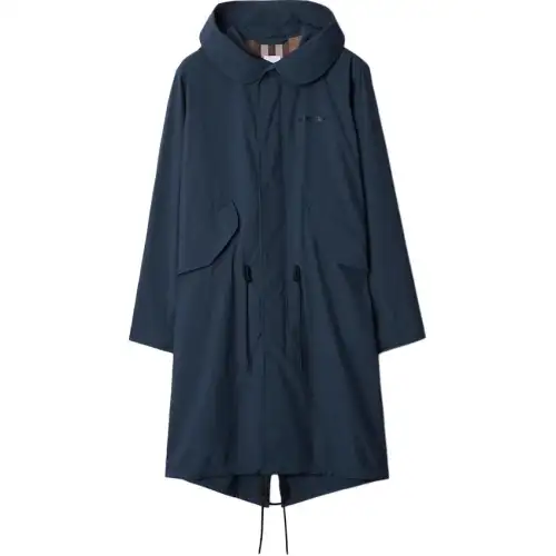Burberry Lightweight Parka Coat Men's Marine Blue