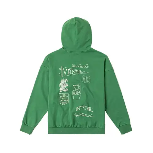 Vans Sweatshirts Unisex Green Hooded Moderate Regular