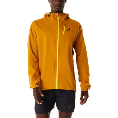 ASICS Jackets Men's Yellow Hooded Moderate Other
