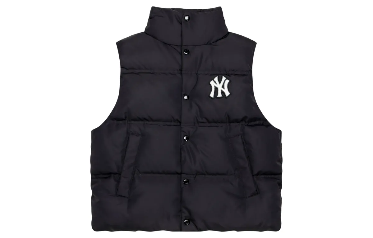 MLB Varsity New York Yankees Down Jackets Unisex Black Stand Collar Moderate Other