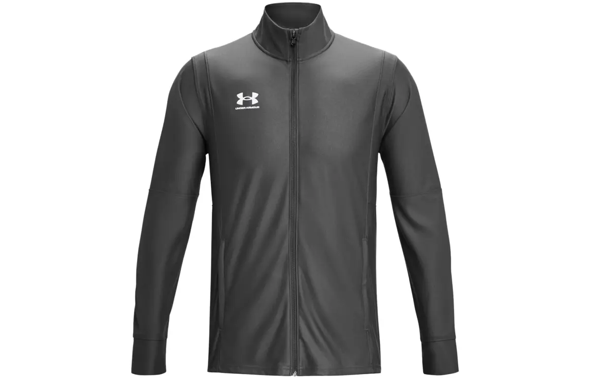 Under Armour Challenger Jackets Men's Gray Stand Collar Moderate Straight Fit