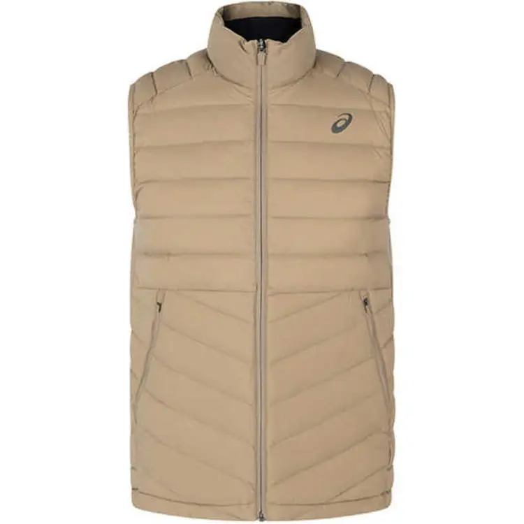 ASICS Vests Men's Khaki Stand Collar Moderate Other
