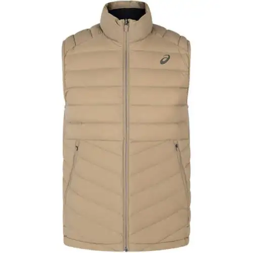 ASICS Vests Men's Khaki Stand Collar Moderate Other