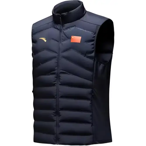 ANTA Down Vests Unisex Legend Blue Stand Collar Thin Other