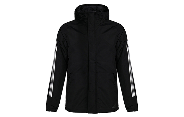 Adidas Puffer Jackets Men's Black Hooded Moderate Other