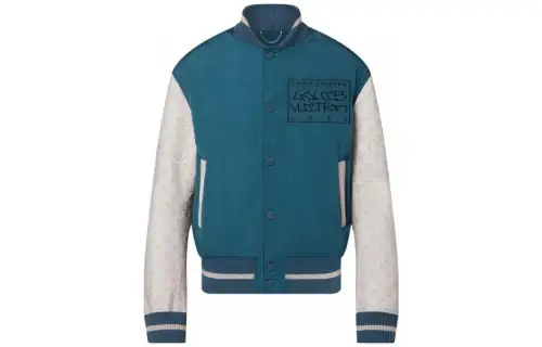 LOUIS VUITTON Baseball Jacket Men's Blue