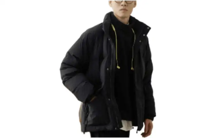 New Balance Down Jackets Unisex Black Hooded Moderate Down Jacket