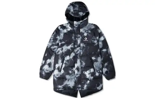 Converse Down Jackets Men's Black Hooded Moderate