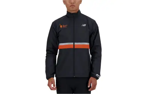 New Balance Jackets Men's Black Stand Collar Moderate Other