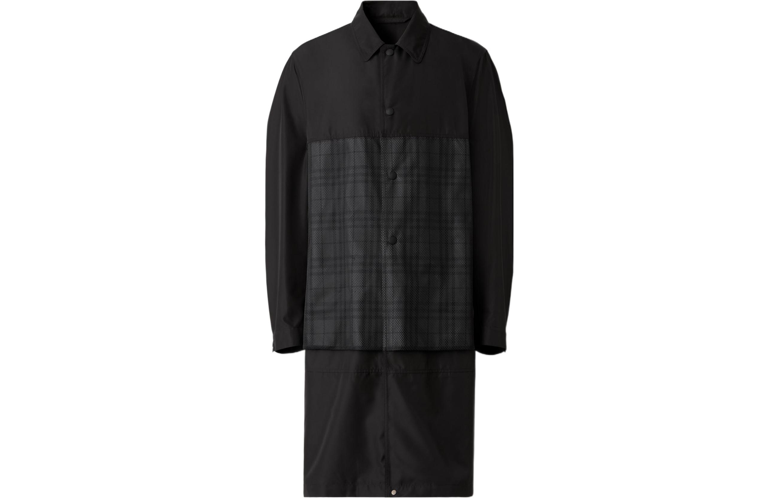Burberry Reflective Check Panel Technical Car Coat