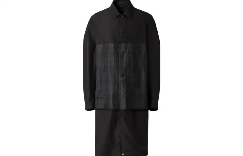 Burberry Reflective Check Panel Technical Car Coat
