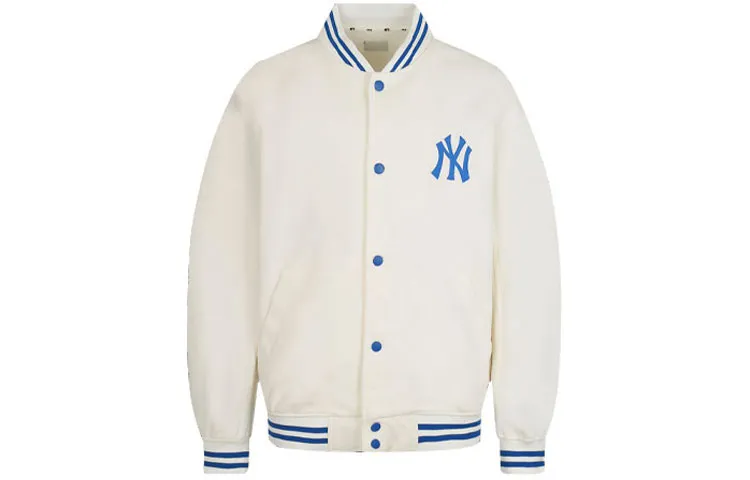 MLB Baseball Jacket Unisex Ivory White