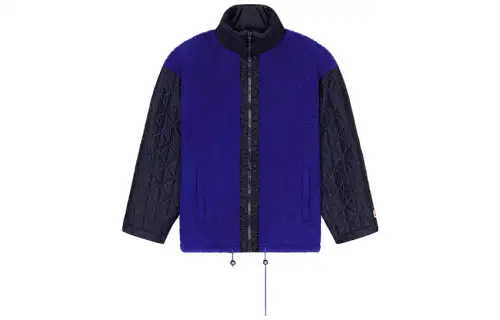 KENZO High Neck Zip Up Fleece Bomber Jacket