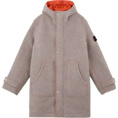 STONE ISLAND Coats Men's Gray Hooded Moderate