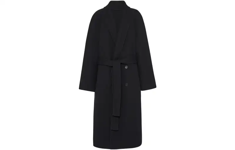 double-breasted wool coat