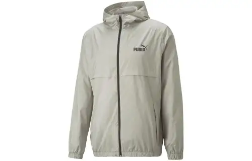 PUMA Jackets Men's White Hooded Moderate Other