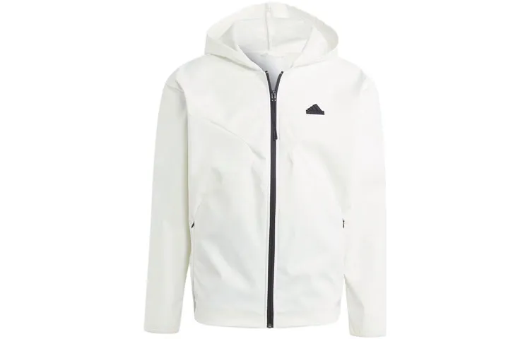 Adidas CITY ESCAPE Full Zip Hoodie Jackets & Coats Men's Jade White