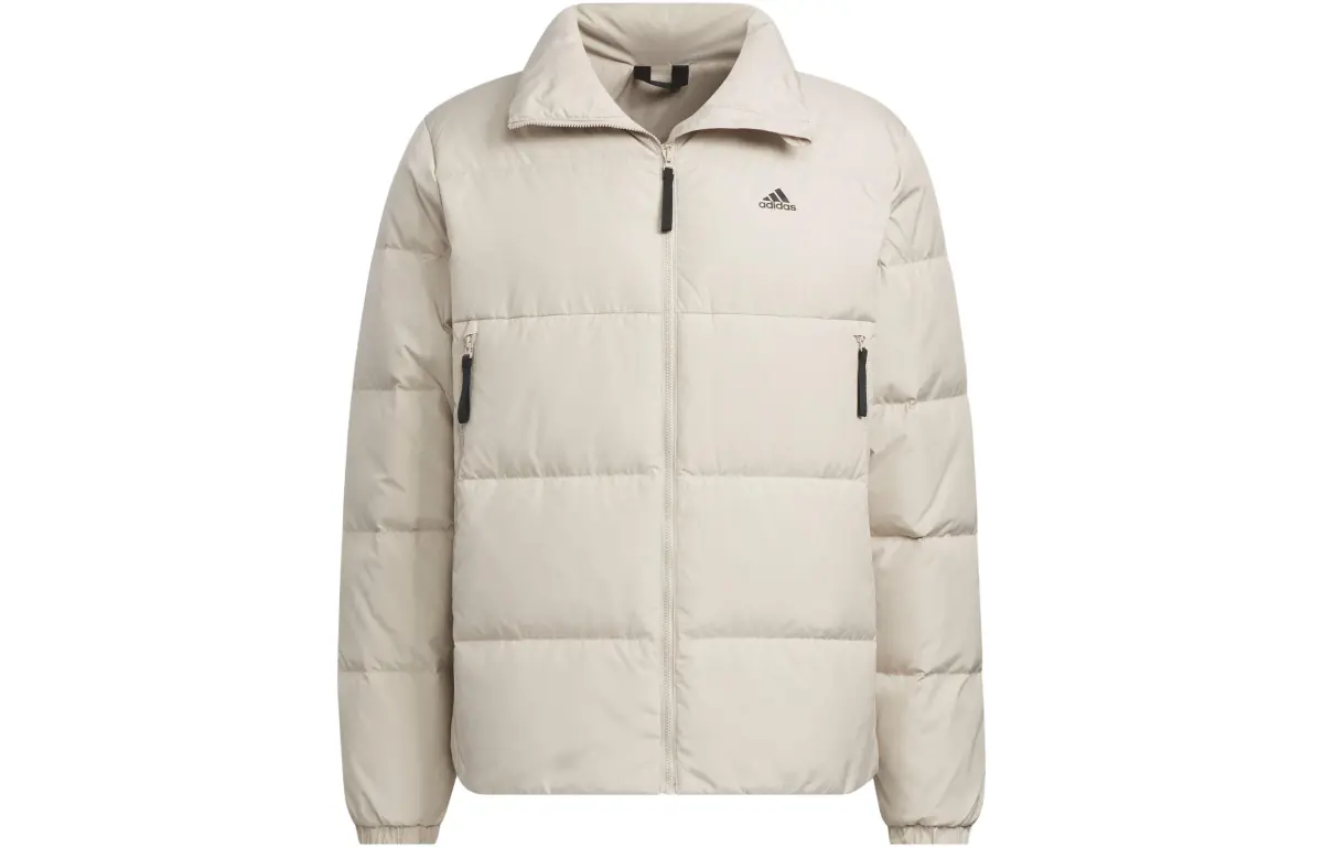 Adidas Down Jackets Men's Beige Stand Collar Moderate Other