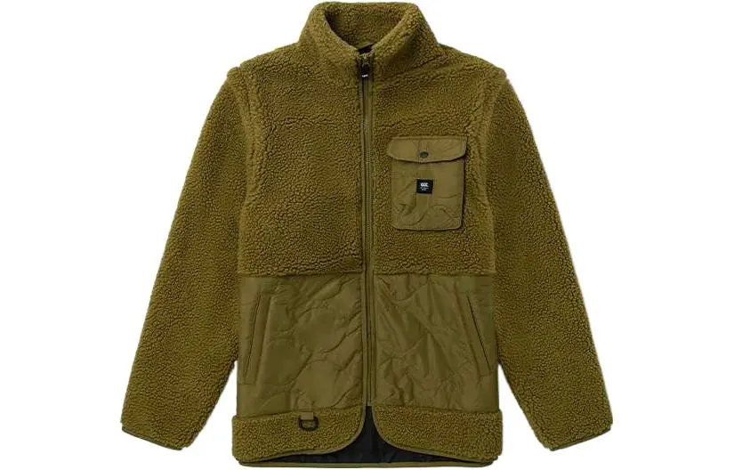 Vans Velvet Jackets Men's Green Umber Stand Collar Moderate
