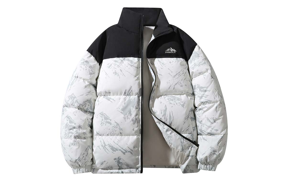 Velvet retro trend fashionable keep warm set, down jacket for men and women, duck down, American style, with your logo imprint, loose fit, adds volume