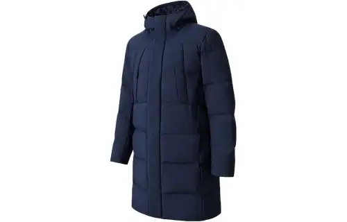 ANTA Variety Training Collection Down Jackets Men's Midnight Blue Hooded Thickened Down Coat