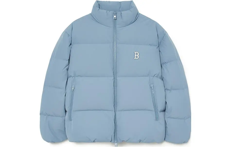 MLB Down Jackets Unisex Blue Stand Collar Moderate