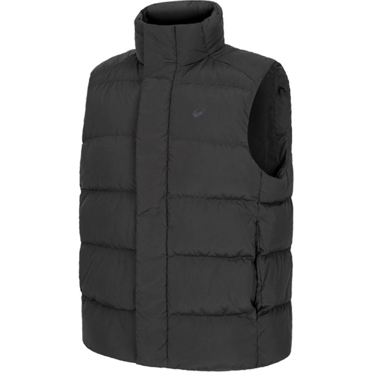 ASICS Vests Men's Black Stand Collar Thickened And Fleece Lined Other