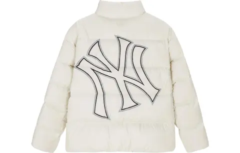 MLB Down Jackets Unisex Cream Stand Collar Moderate Other
