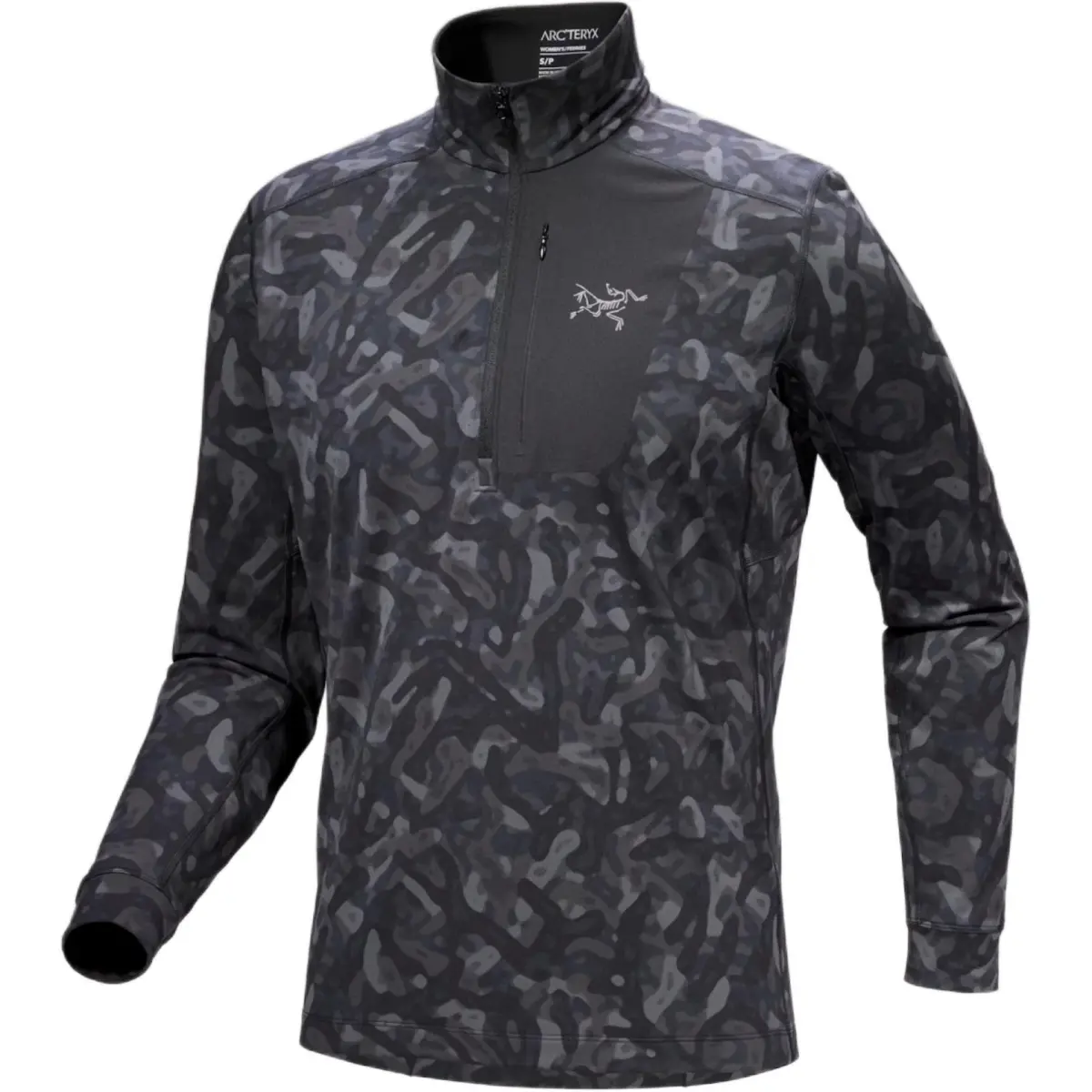 Arc'teryx RHO LT FW24 Zip Neck Print Men's Jacket Men's Black
