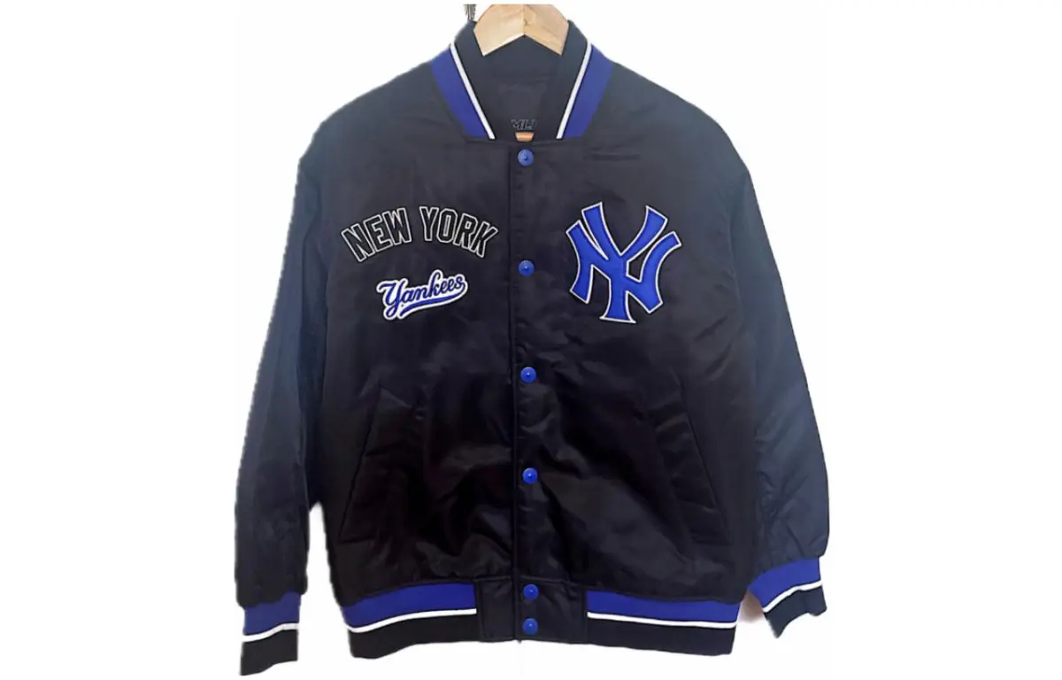 MLB Baseball Jackets Unisex Black Moderate Straight Fit