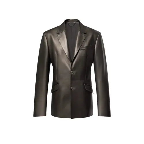 LOUIS VUITTON Leather Single-Breasted Jacket