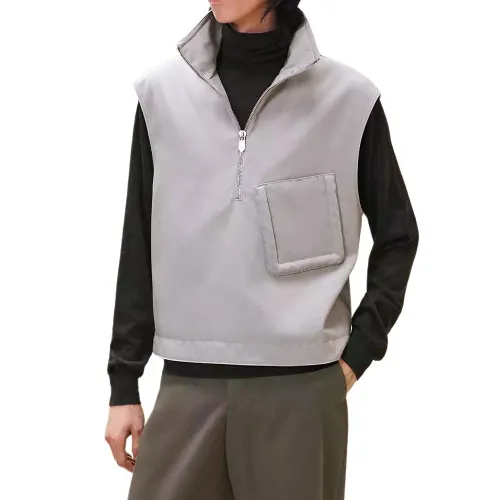 HERMES FW24 Vest Men's Flint Stone Color