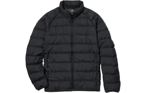 UNIQLO Down Jackets Men's Black Stand Collar Moderate Down Jacket
