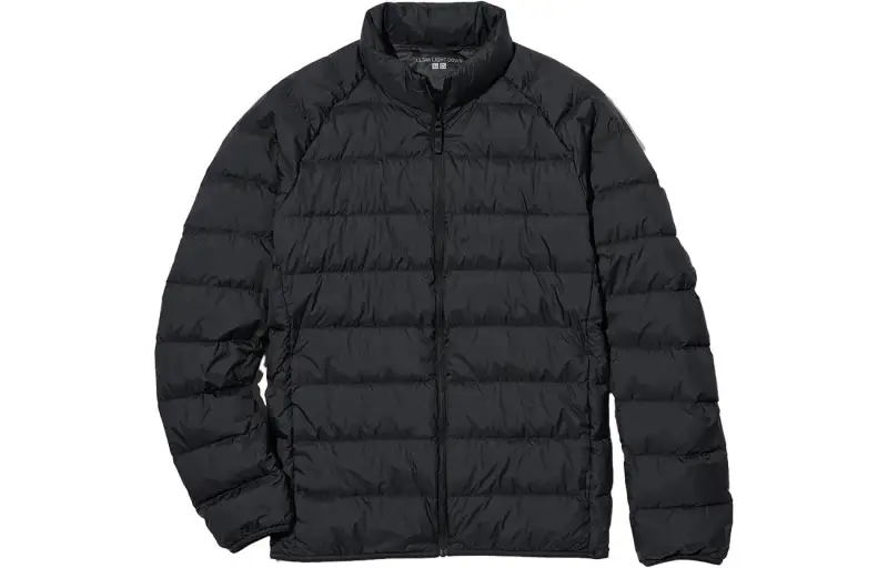 UNIQLO Down Jackets Men's Black Stand Collar Moderate Down Jacket