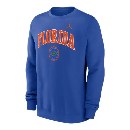 JORDAN Florida Gators Arched Seal Men's JORDAN College Pullover Crew