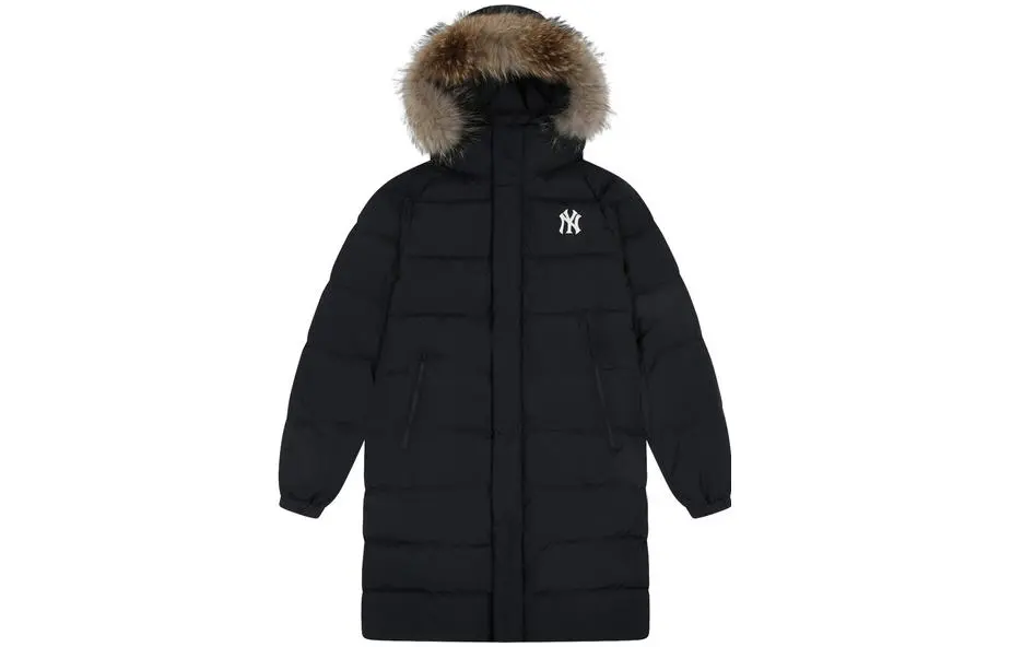 MLB Down Jackets Unisex Black Hooded (Non-detachable) Moderate