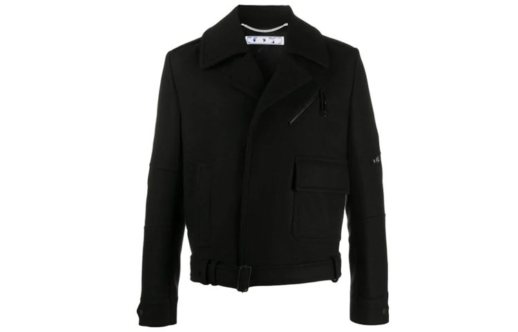 Мужское пальто OFF-WHITE шерстяное (черное)