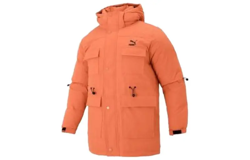 PUMA Down Jackets Unisex Orange Hooded Moderate Other