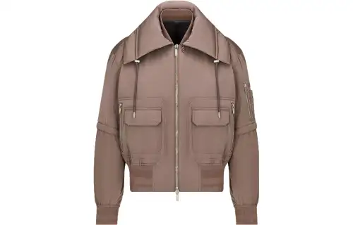 DIOR Jackets Men's Tan Baseball Collar Moderate Other