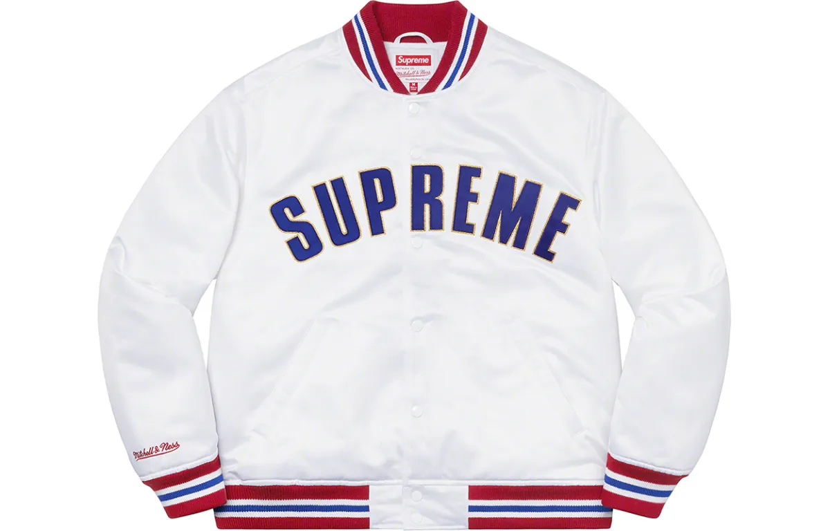 Supreme Mitchell & Ness Satin Varsity Jacket
