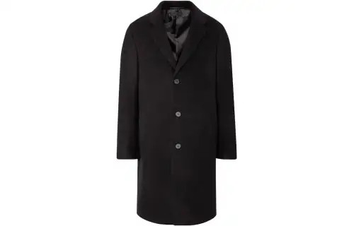 UNIQLO Coats Men's Black Lapel Moderate Straight Fit