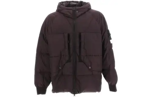 STONE ISLAND FW23 Down Jacket Unisex Dark Red