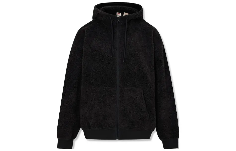 Levi's Velvet Jackets Men's Black Hooded (Non-detachable) Moderate
